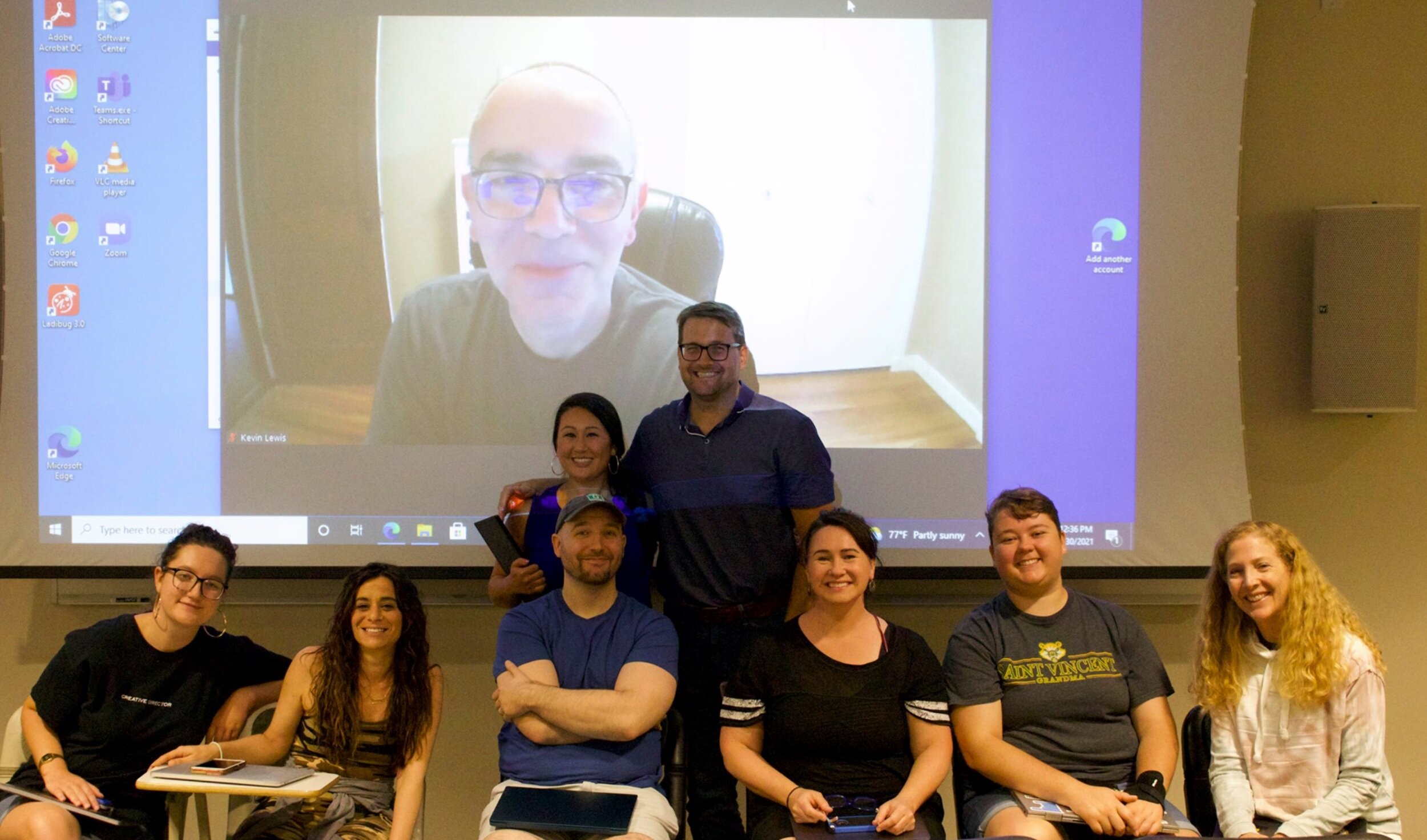 A group shot of the PPU MFA Class of 2022. Taken at the conclusion of our summer residency in June 2021.